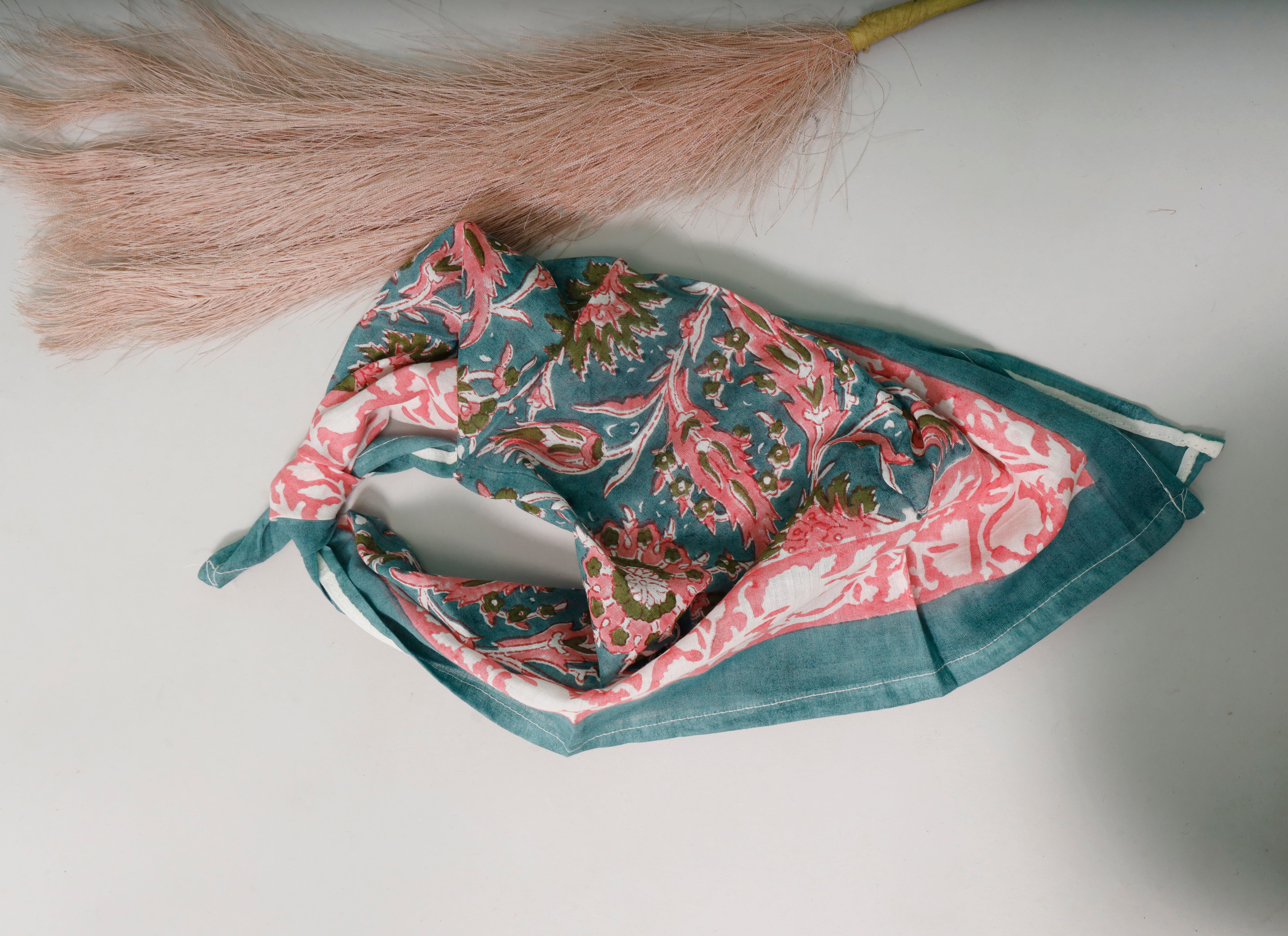 Unisex Handmade Cotton Scarf, Lightweight Bandana, Eco-Friendly Summer Head Wrap