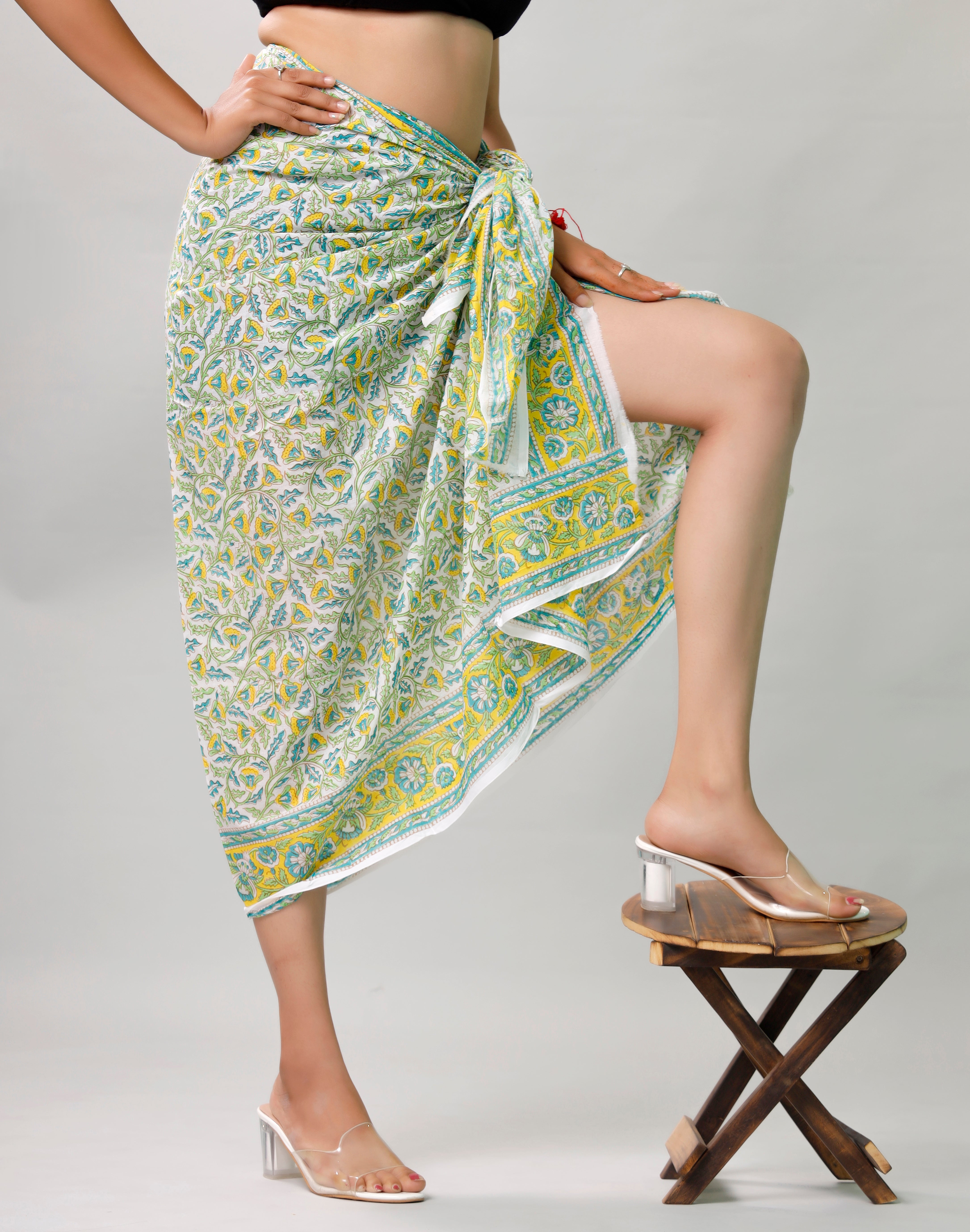 Tropical Teal & Crimson Sarong Island Escape