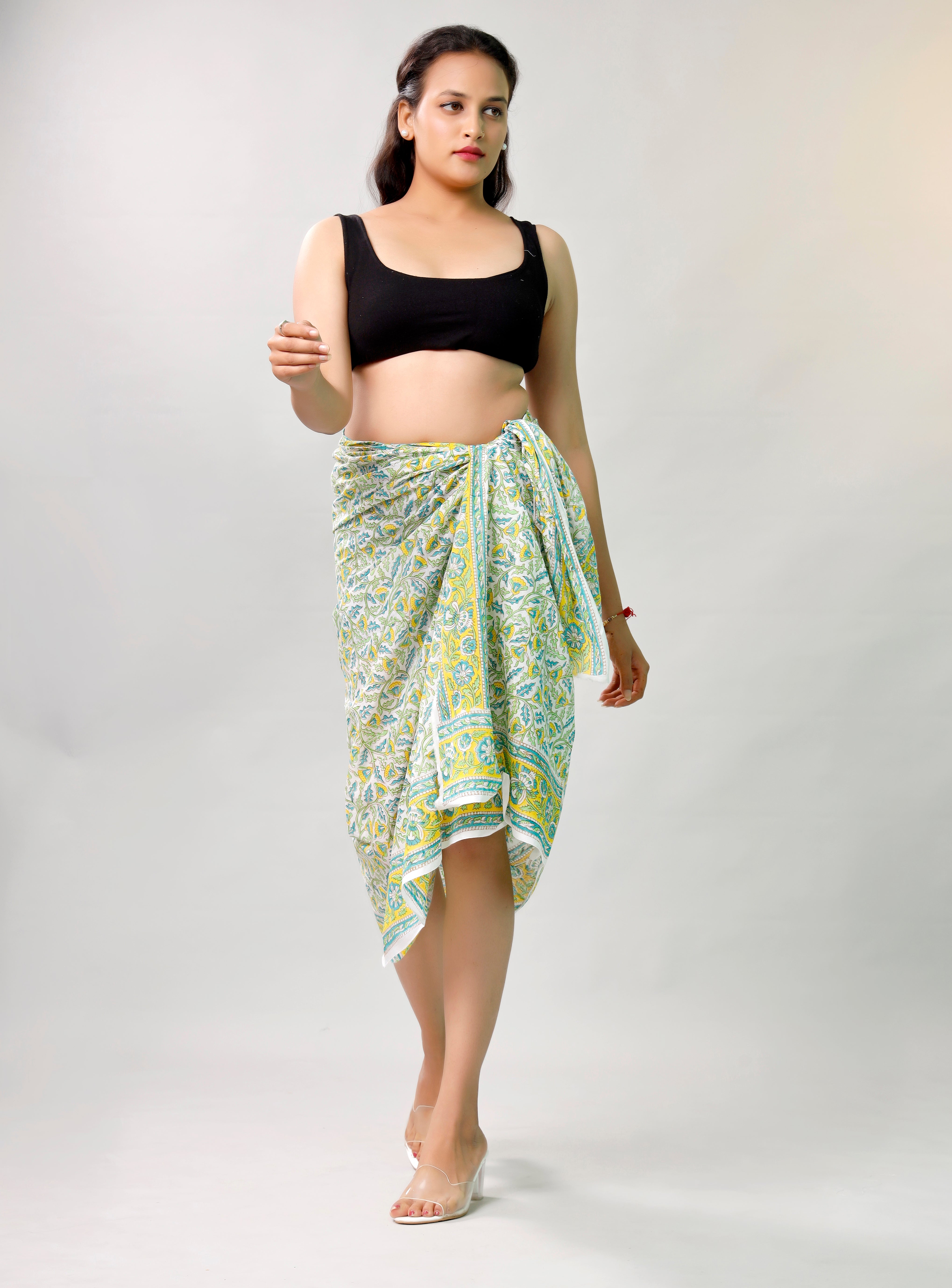 Tropical Teal & Crimson Sarong Island Escape